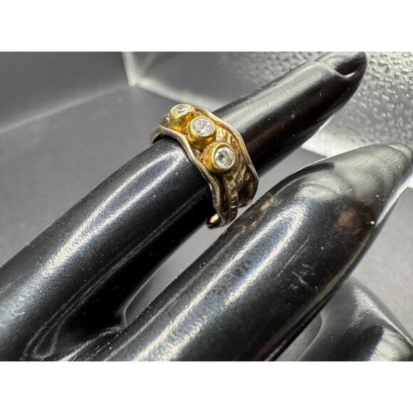 DbM Kensington Signed Spinner Diamond Band Ring Sterling Silver 925 Size 6 - Picture 2 of 11